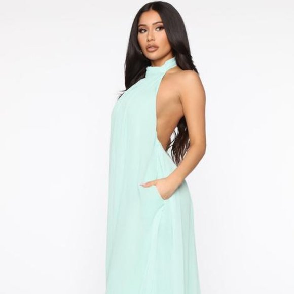 All The Flow Wide Leg Jumpsuit - Mint - Picture 2 of 7